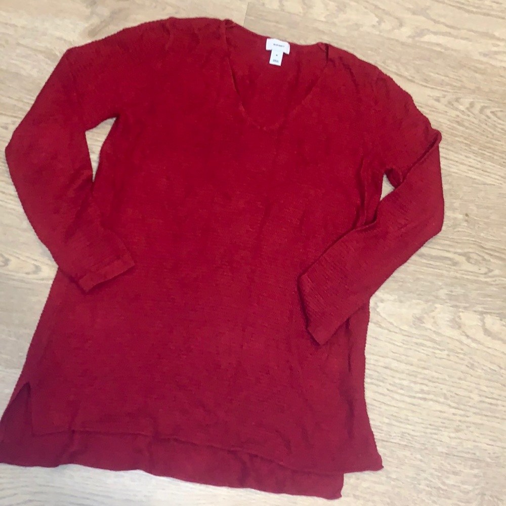 Red V Neck Sweater